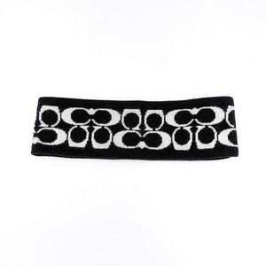 NWOT Coach Signature Black & Silver Knit Winter Headband